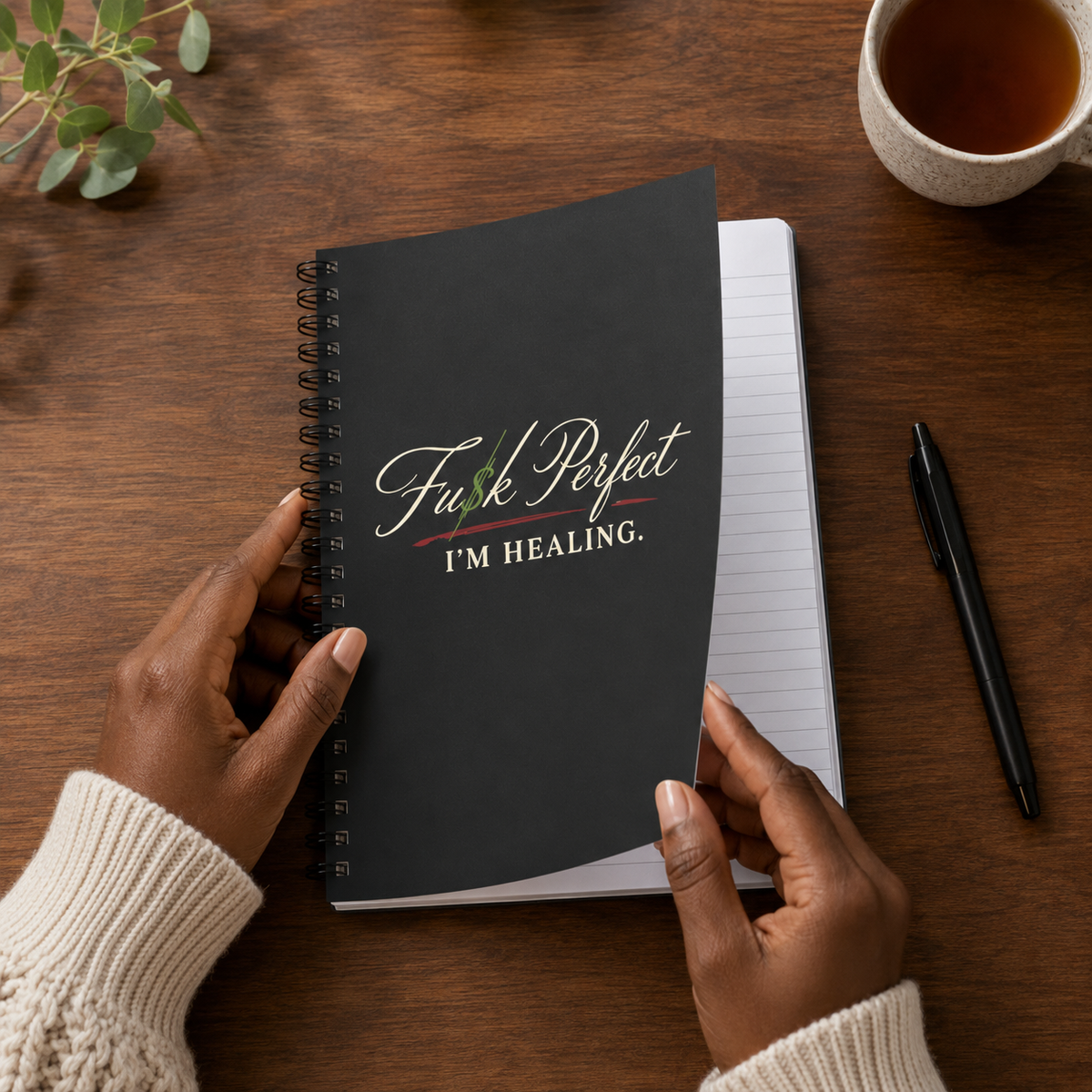 FU$K PERFECT | I'm Healing Spiral Notebook