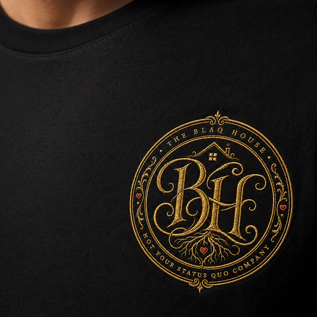 THE BLAQ TEE | Embroidered Monogram - Men's