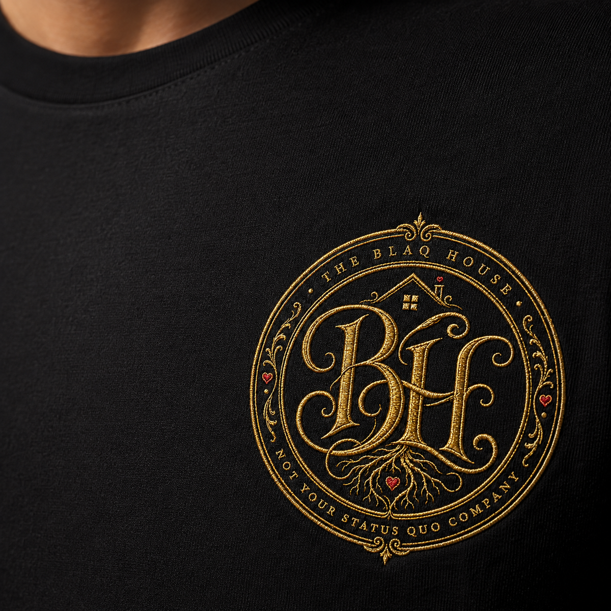 THE BLAQ TEE | Embroidered Monogram - Men's