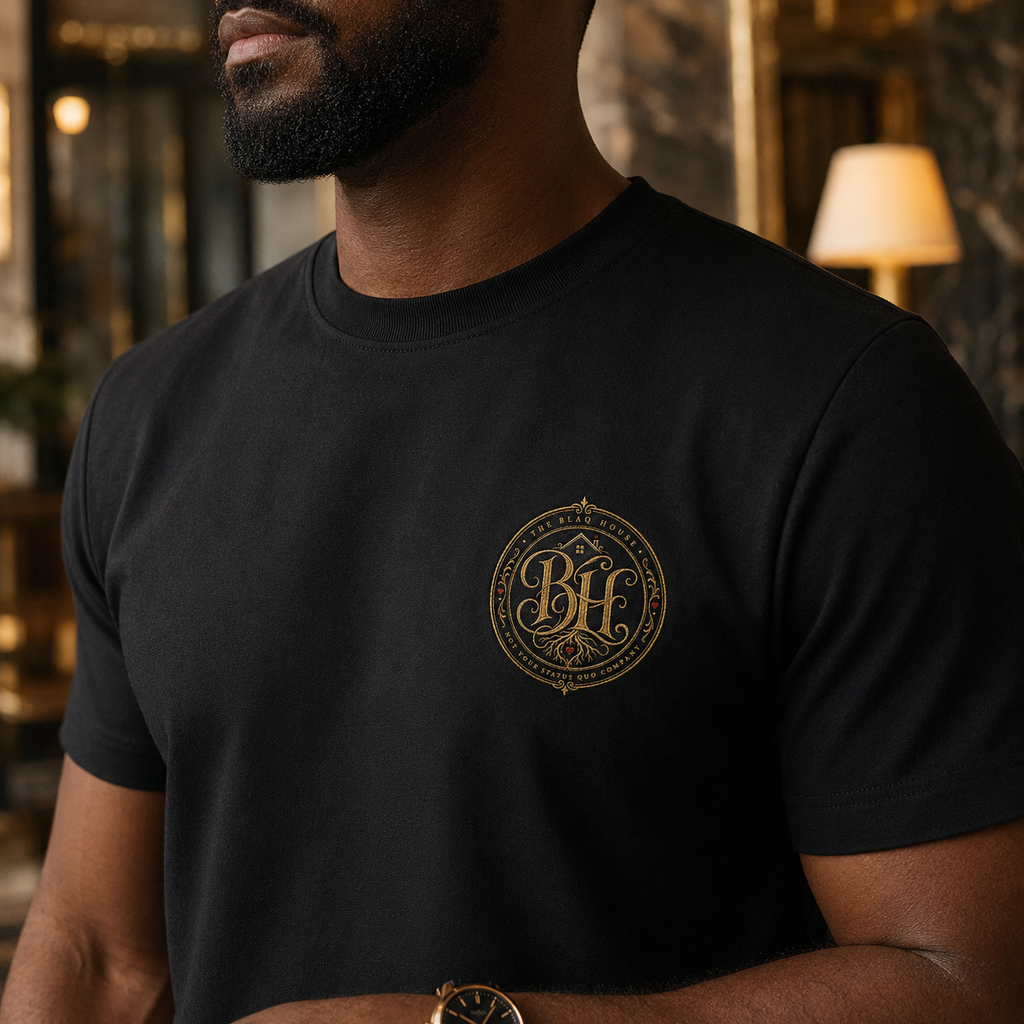 THE BLAQ TEE | Embroidered Monogram - Men's