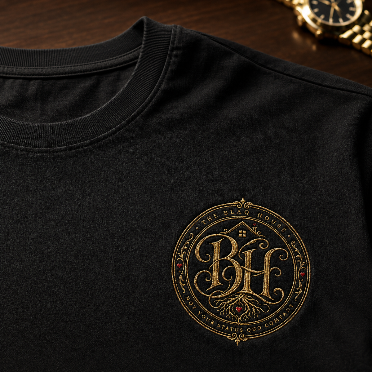THE BLAQ TEE | Embroidered Monogram - Men's