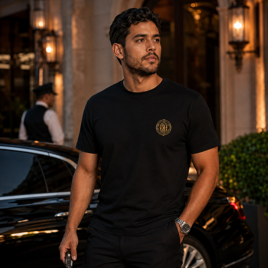 THE BLAQ TEE | Embroidered Monogram - Men's