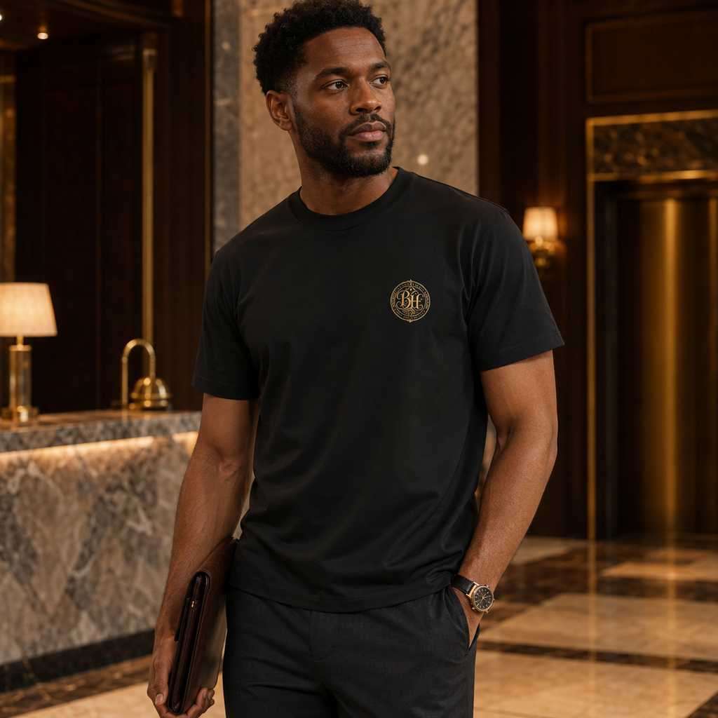 THE BLAQ TEE | Embroidered Monogram - Men's