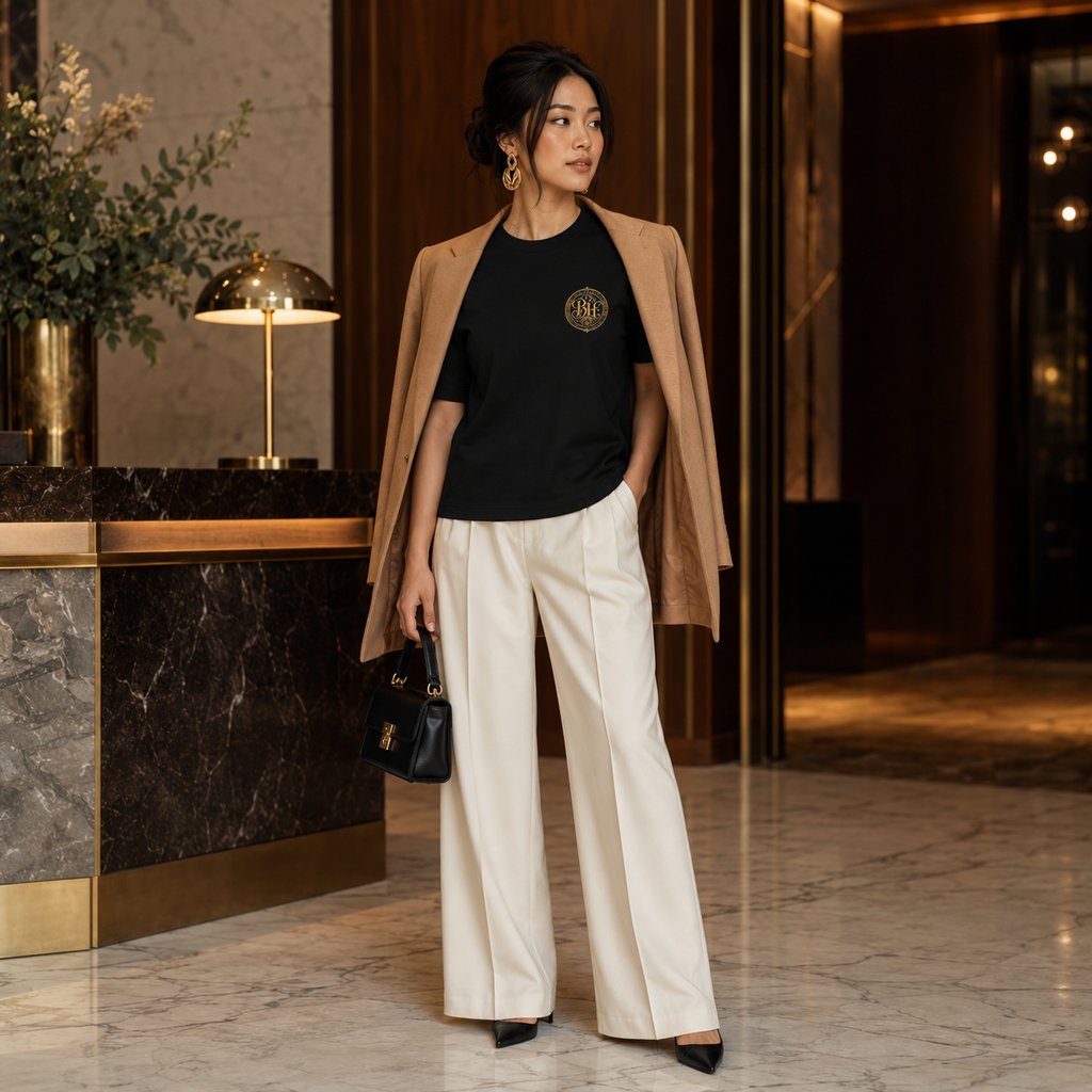 THE BLAQ TEE | Embroidered Monogram - Women's