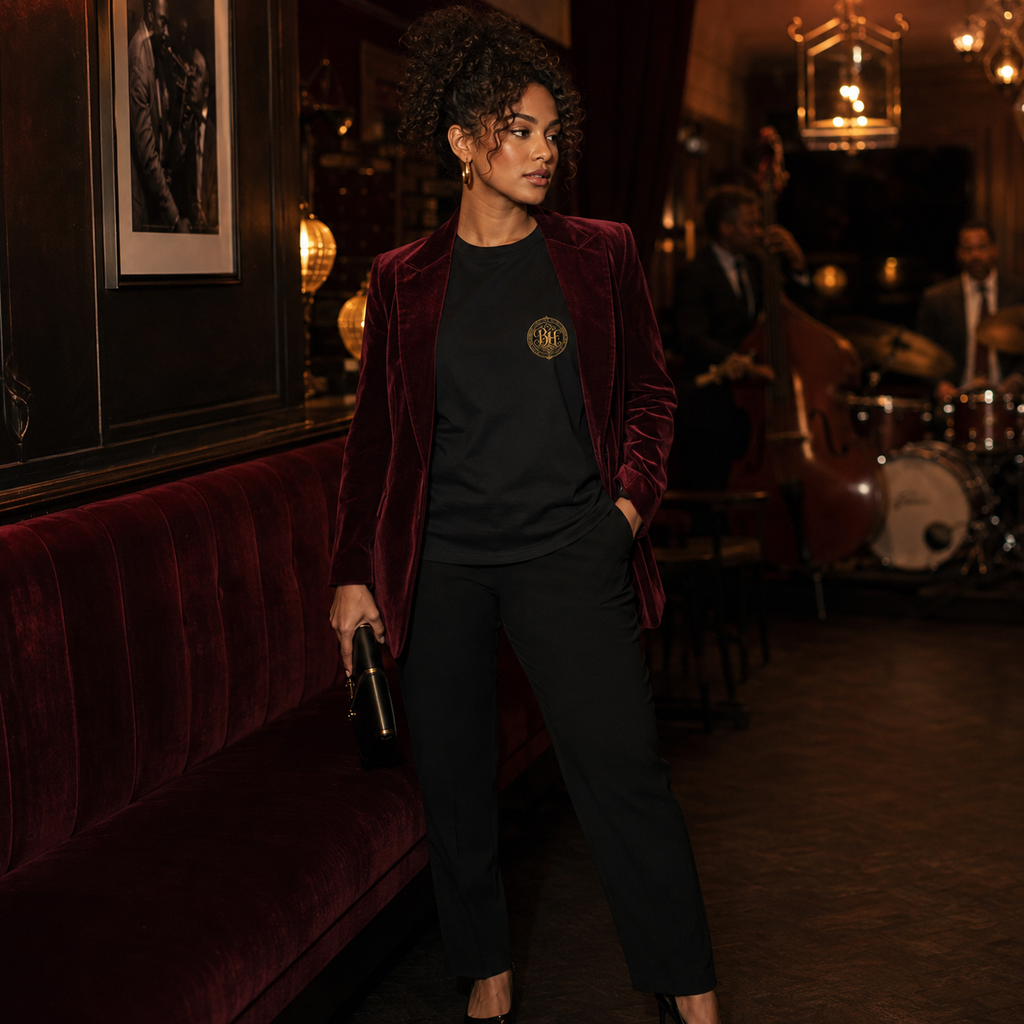 THE BLAQ TEE | Embroidered Monogram - Women's