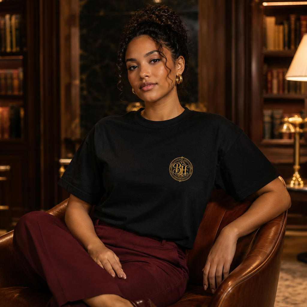 THE BLAQ TEE | Embroidered Monogram - Women's