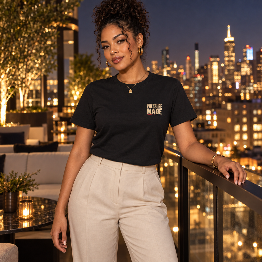 PRESSURE MADE | Signature Embroidered Chest Tee - Women's