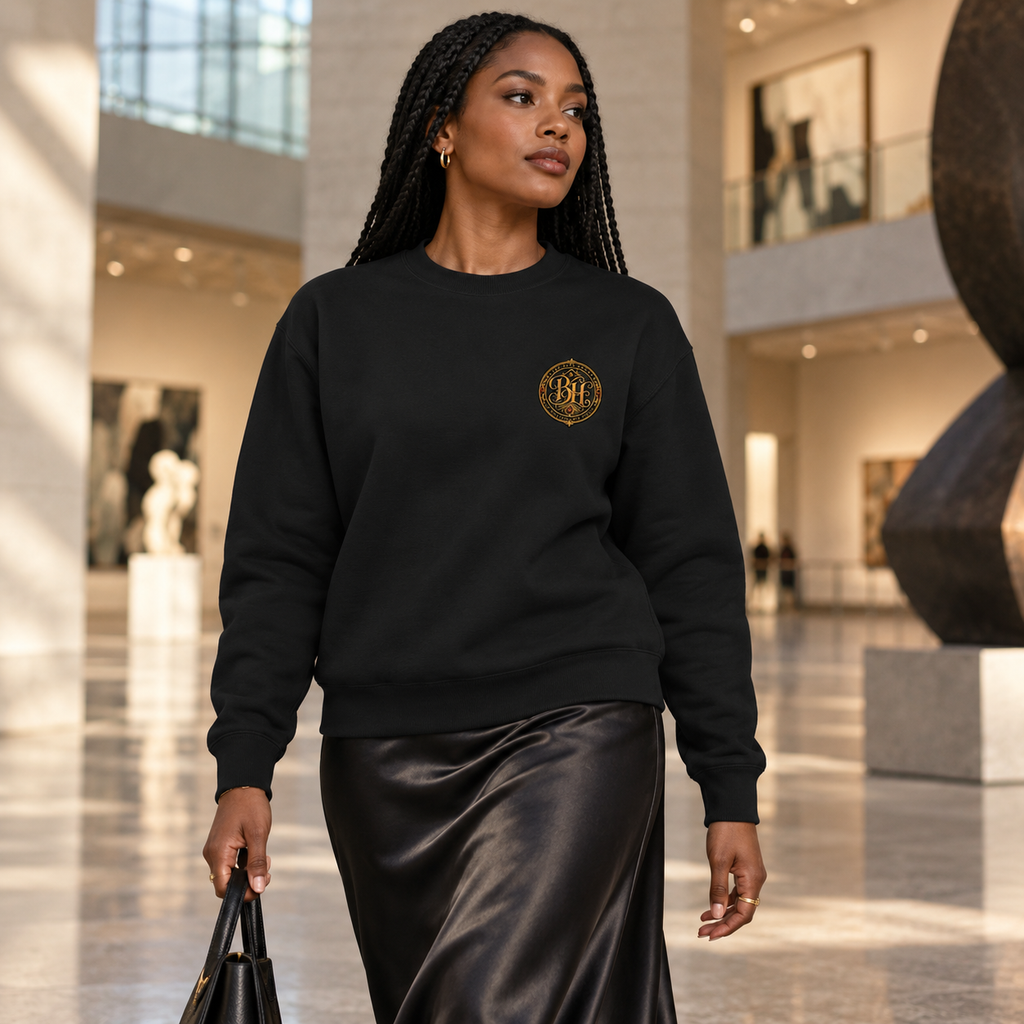 THE BLAQ CREW | Embroidered Monogram Sweatshirt - Unisex