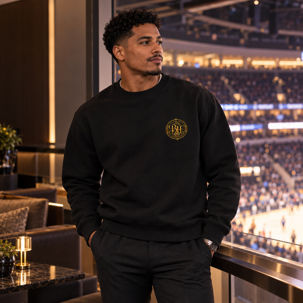 THE BLAQ CREW | Embroidered Monogram Sweatshirt - Unisex