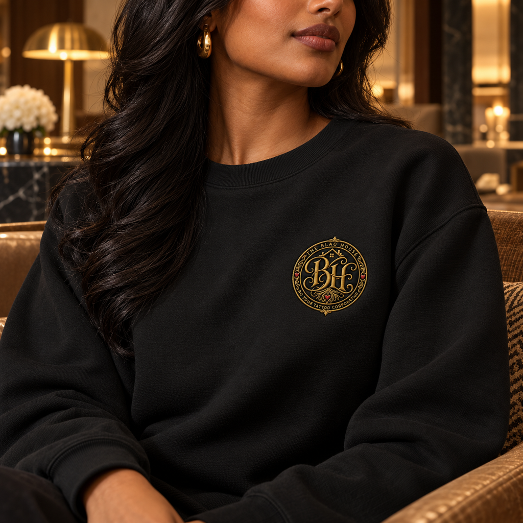 THE BLAQ CREW | Embroidered Monogram Sweatshirt - Unisex
