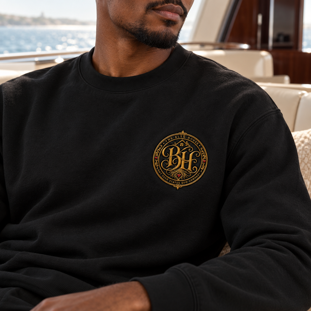 THE BLAQ CREW | Embroidered Monogram Sweatshirt - Unisex