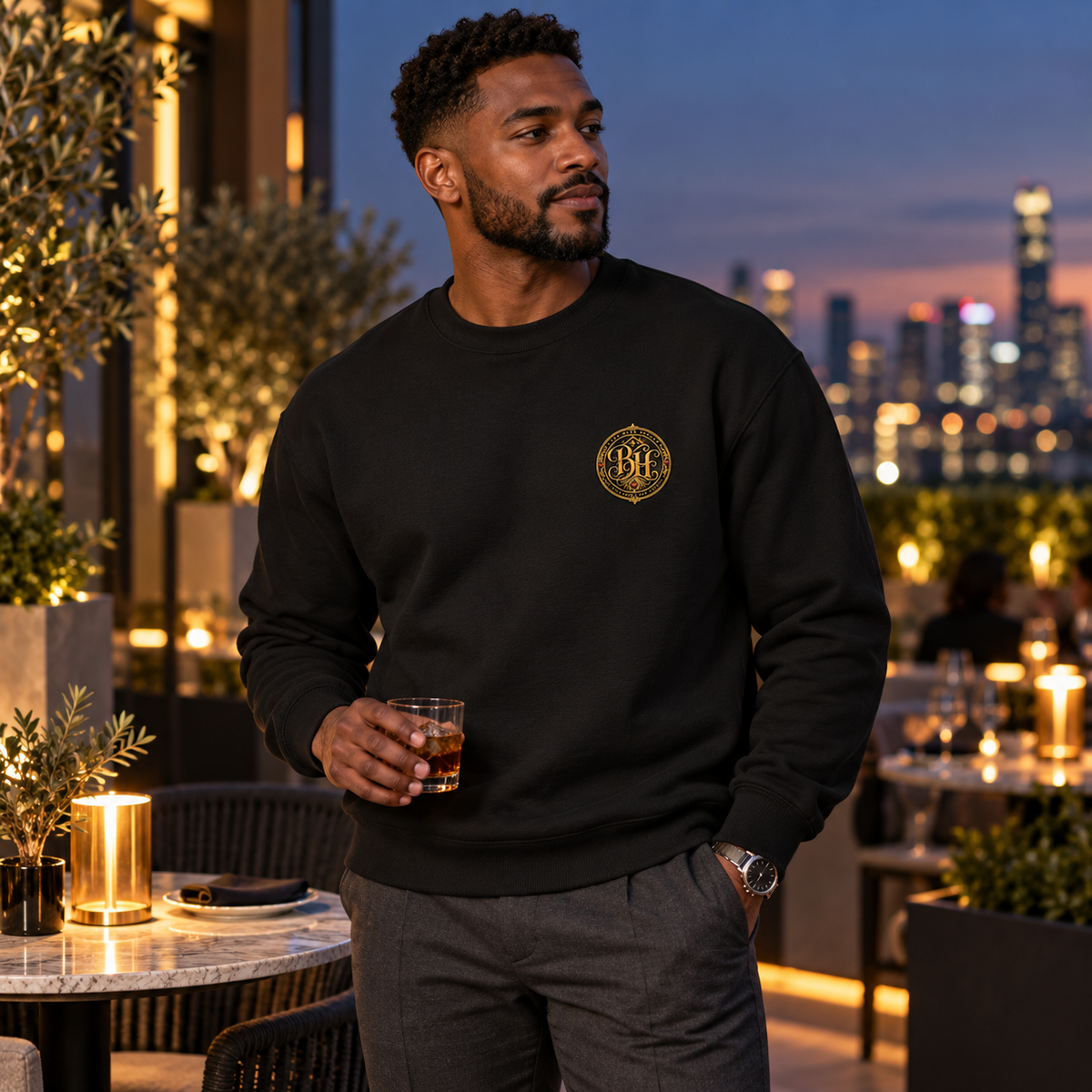 THE BLAQ CREW | Signature Monogram Sweatshirt - Unisex