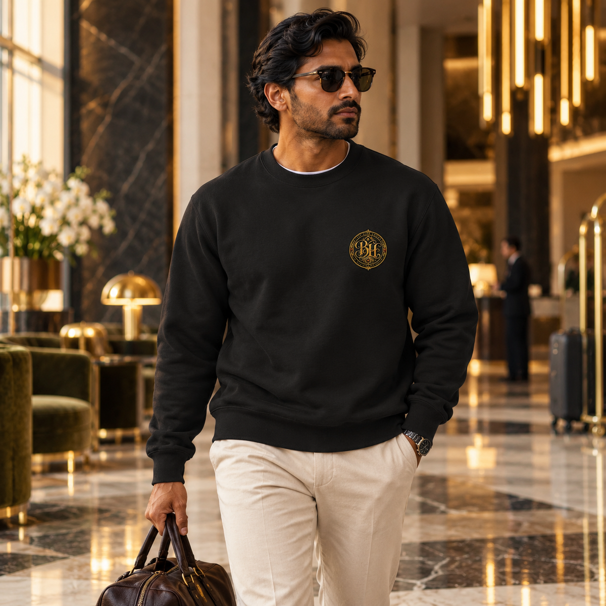 THE BLAQ CREW | Signature Monogram Sweatshirt - Unisex