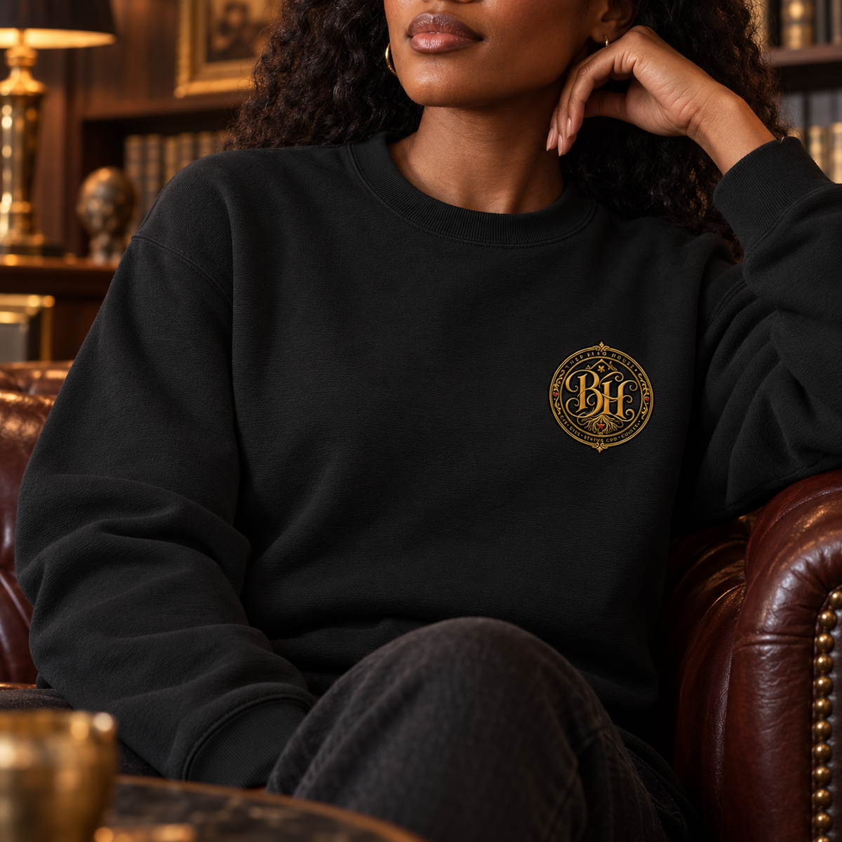THE BLAQ CREW | Signature Monogram Sweatshirt - Unisex