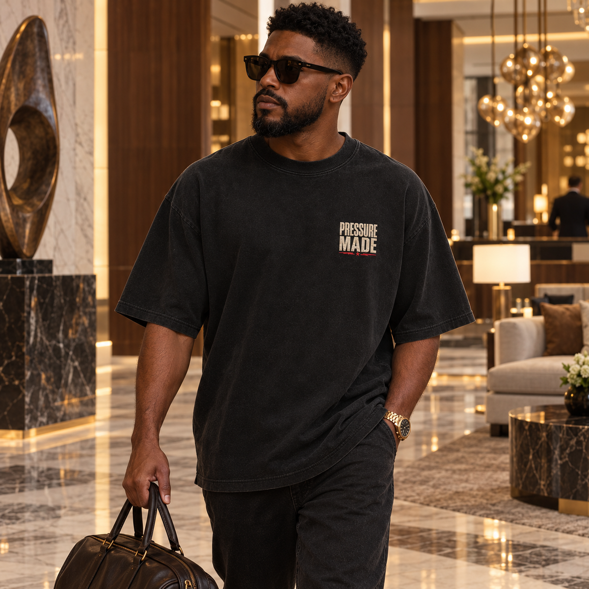 PRESSURE MADE | Signature Embroidered Chest Tee - Men's