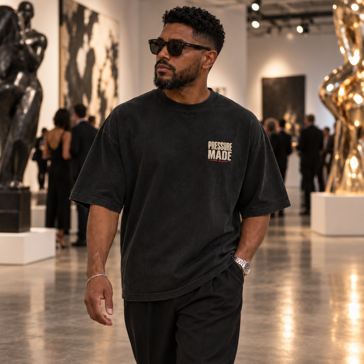 PRESSURE MADE | Signature Embroidered Chest Tee - Men's