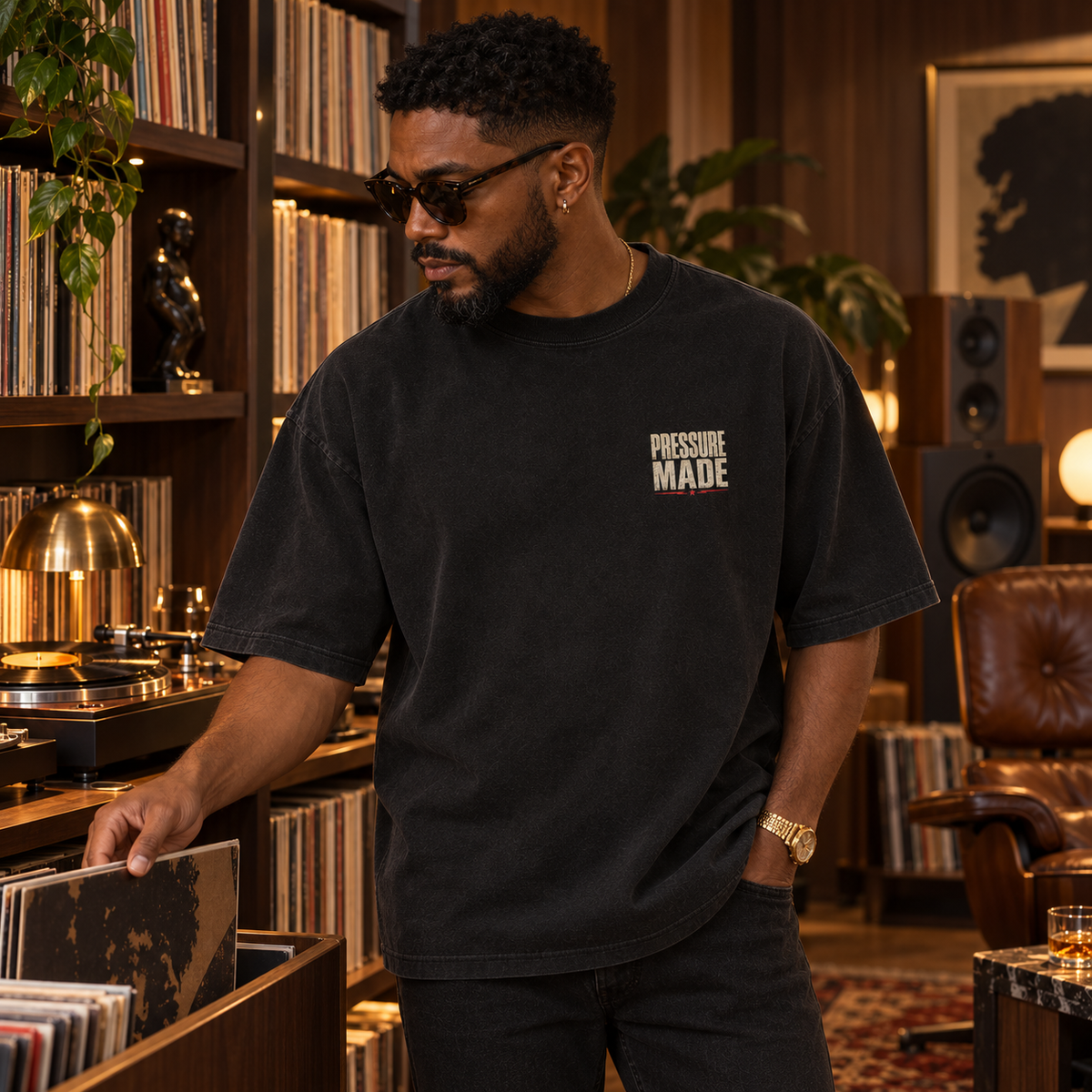 PRESSURE MADE | Signature Embroidered Chest Tee - Men's